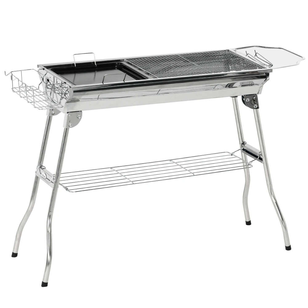 Outsunny Charcoal Grill, Stainless Steel Portable Folding BBQ, Outdoor Hibachi for Backyard Cooking, Camping, Picnic, Party
Outsunny Charcoal Grill, Stainless Steel Portable Folding BBQ, Outdoor Hibachi for Backyard Cooking, Camping, Picnic, Party