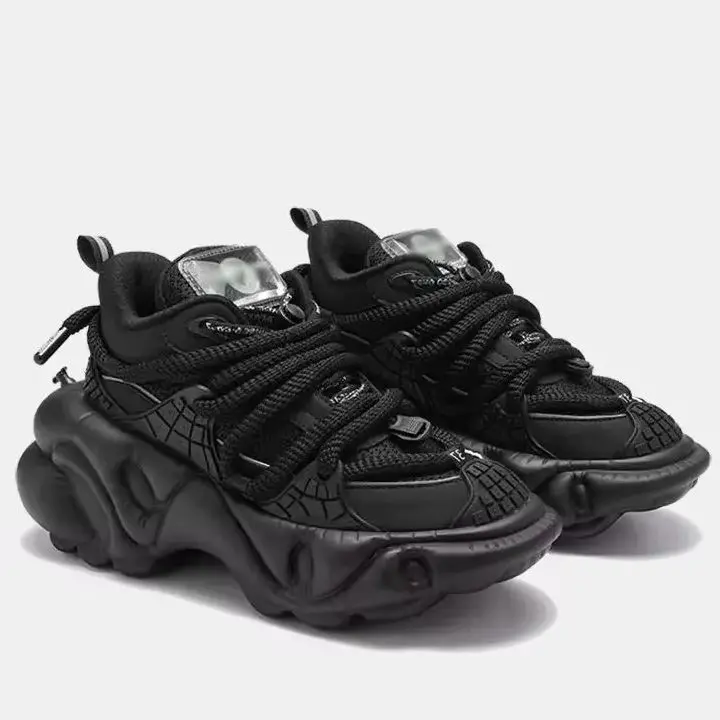 Super Soft Thick Sole Women/men Sport Shoes Lace Up Breathable Mesh Sneaker Casual Black/green Dad Shoes Platform Fashion Shoes
Super Soft Thick Sole Women/men Sport Shoes Lace Up Breathable Mesh Sneaker Casual Black/green Dad Shoes Platform Fashion Shoes