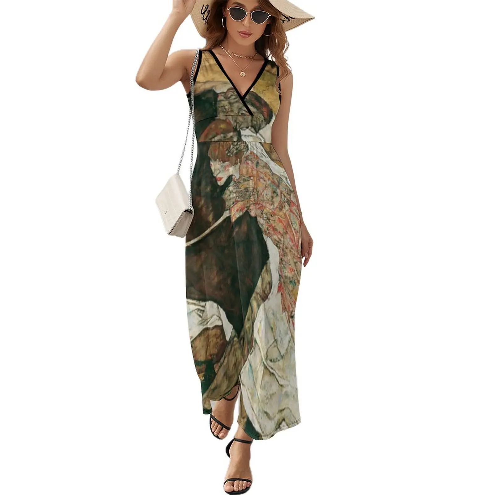 Egon Schiele - death and the maiden Sleeveless Dress woman dress Long dress woman
Egon Schiele - death and the maiden Sleeveless Dress woman dress Long dress woman