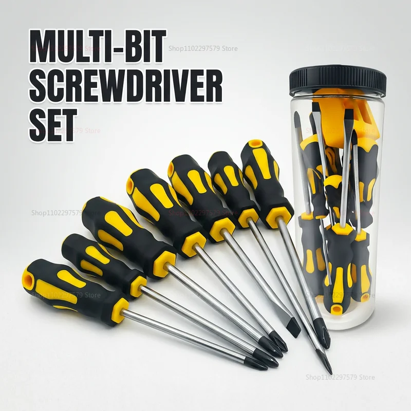 11 in 1 Magnetic Screwdriver Set with Cross Flat Heads Precision Multifunctional Hand Tool Kit with Magnetizer for Home Repair
11 in 1 Magnetic Screwdriver Set with Cross Flat Heads Precision Multifunctional Hand Tool Kit with Magnetizer for Home Repair