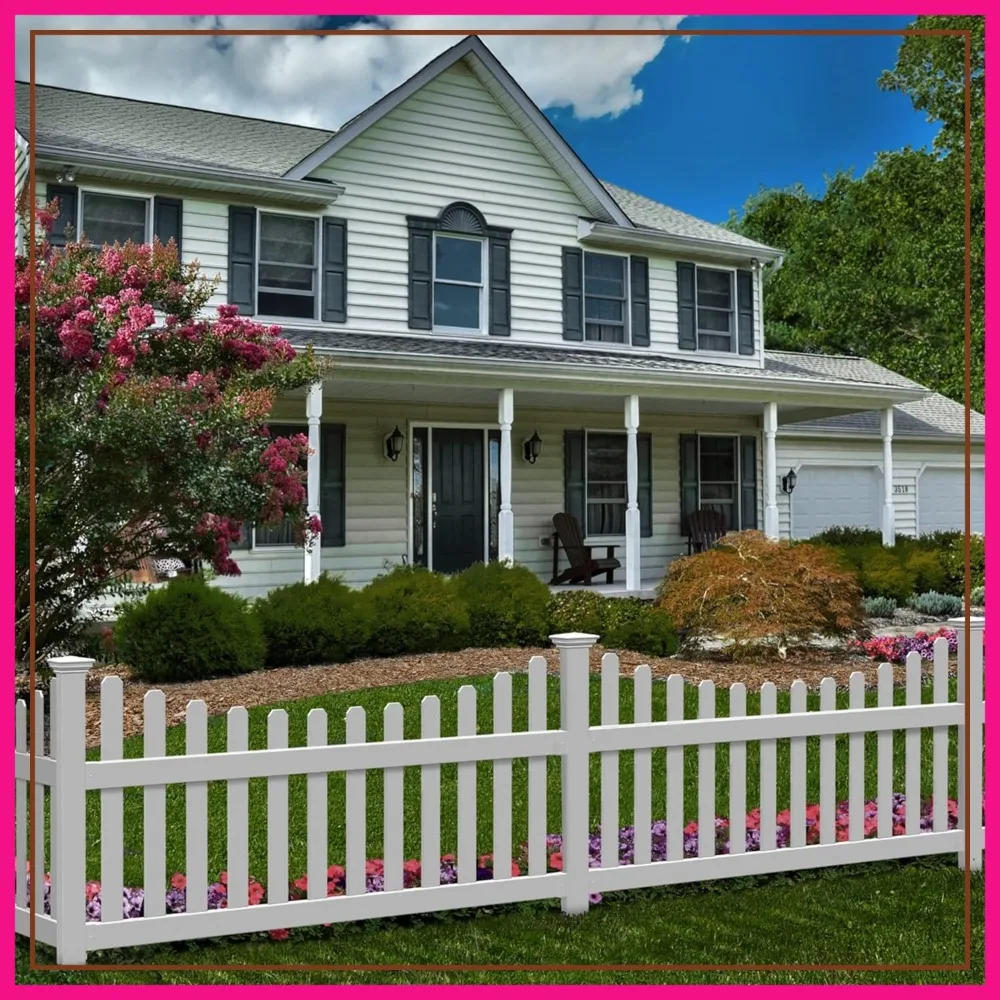 3.5ft H x 6ft W No Dig White Vinyl Picket Fence Kit, Easy DIY Outdoor Fence for Backyard or Patio, Decorative Fencing
3.5ft H x 6ft W No Dig White Vinyl Picket Fence Kit, Easy DIY Outdoor Fence for Backyard or Patio, Decorative Fencing