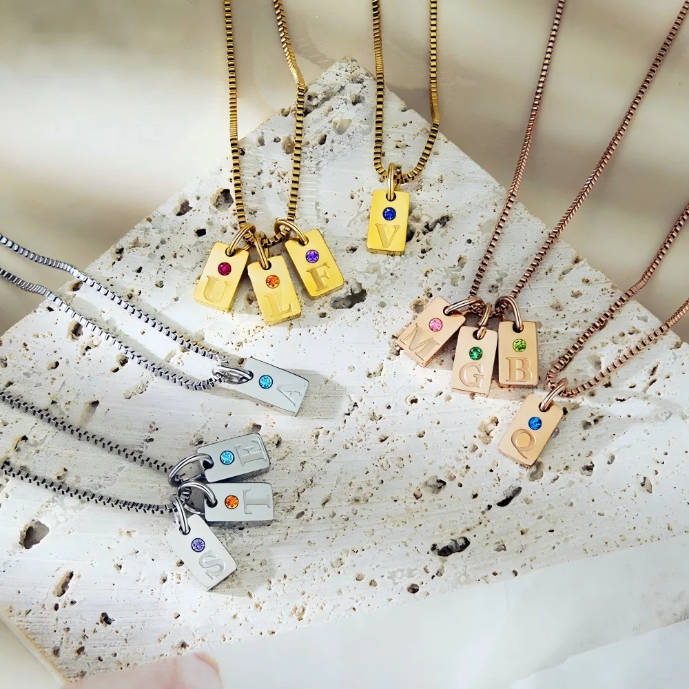 DOREMI Customized Stainless Steel Corrosion 10mm Height Charm 26 Letter Pendant DIY Birthday Stone Moveable Necklace
DOREMI Customized Stainless Steel Corrosion 10mm Height Charm 26 Letter Pendant DIY Birthday Stone Moveable Necklace
