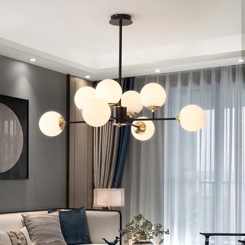 SANDYHA Nordic Style LED Chandelier Glass Ball Black Gold Ceiling Light Fixture for Living Room Dining Room Kitchen Coffee Shop
SANDYHA Nordic Style LED Chandelier Glass Ball Black Gold Ceiling Light Fixture for Living Room Dining Room Kitchen Coffee Shop