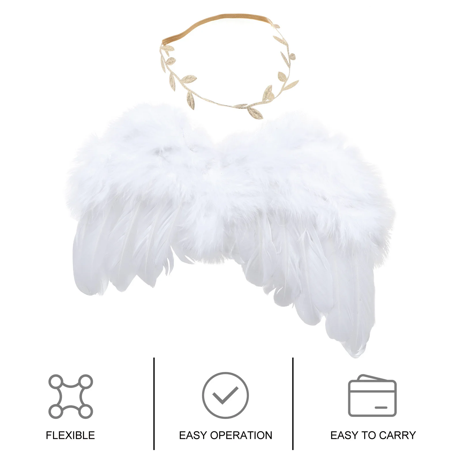 Angel Wing Props Set Leaf Headdress Photo Wings Reusable Durable Healthy Materials Safe Stage Performance Photoshoot
Angel Wing Props Set Leaf Headdress Photo Wings Reusable Durable Healthy Materials Safe Stage Performance Photoshoot