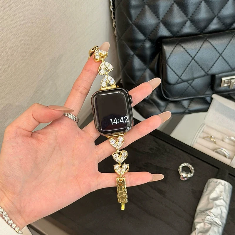 Luxruy Diamond Love Band For Apple Watch Ultra 3 11 10 9 8 SE 7 6 5 Woman Metal Strap For iWatch 40mm 41 42mm 44 45mm 46mm 49mm
Luxruy Diamond Love Band For Apple Watch Ultra 3 11 10 9 8 SE 7 6 5 Woman Metal Strap For iWatch 40mm 41 42mm 44 45mm 46mm 49mm