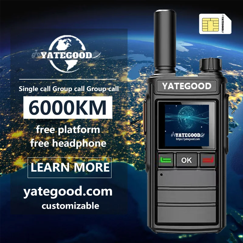 YATEGOOD G18 Walkie Talkie No distance limit Intercom Long standby Portable More than 5000KM 4G 5G
YATEGOOD G18 Walkie Talkie No distance limit Intercom Long standby Portable More than 5000KM 4G 5G