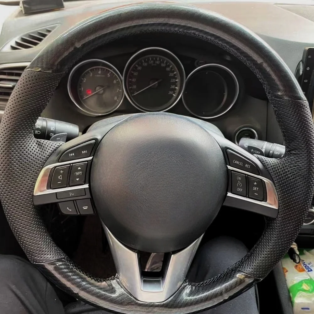 Custom Car Steering Wheel Cover Carbon Fibre Leather For Mazda 3 Axela 2013-2016 Mazda 6 Atenza 2014-2017 Avant Steering Wrap
Custom Car Steering Wheel Cover Carbon Fibre Leather For Mazda 3 Axela 2013-2016 Mazda 6 Atenza 2014-2017 Avant Steering Wrap