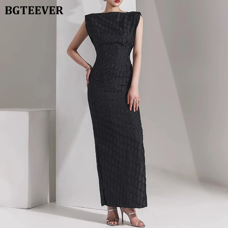 BGTEEVER Стильное женское облегающее платье без рукавов, элегантное приталенное платье с круглым вырезом и разрезом, весна-лето
BGTEEVER Стильное женское облегающее платье без рукавов, элегантное приталенное платье с круглым вырезом и разрезом, весна-лето