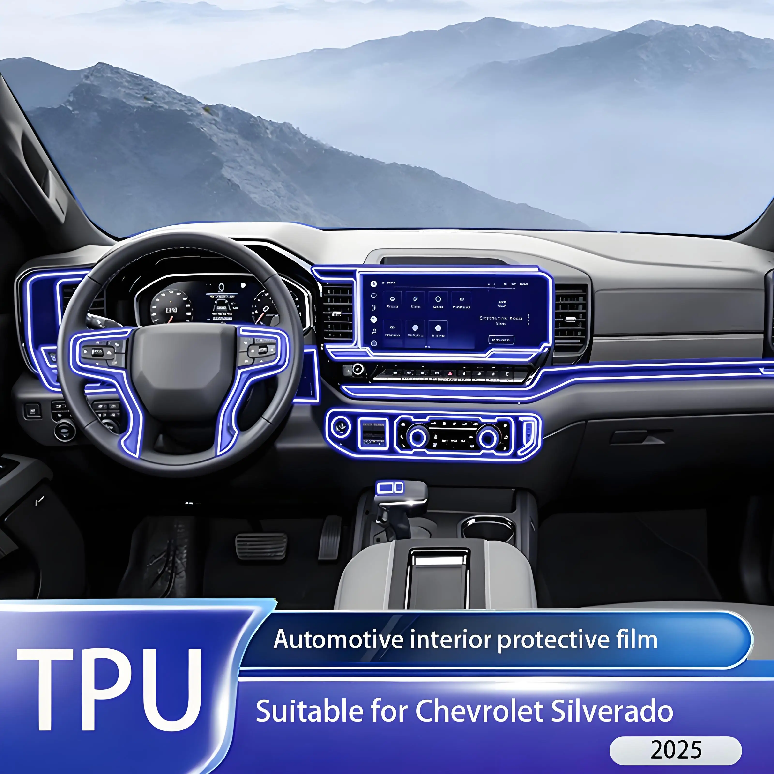 Fit for Chevrolet Silverado 2023-2025 TPU Transparent Anti-Scratch Waterproof Interior Dash Nav Door Panel Protective Film Cover
Fit for Chevrolet Silverado 2023-2025 TPU Transparent Anti-Scratch Waterproof Interior Dash Nav Door Panel Protective Film Cover