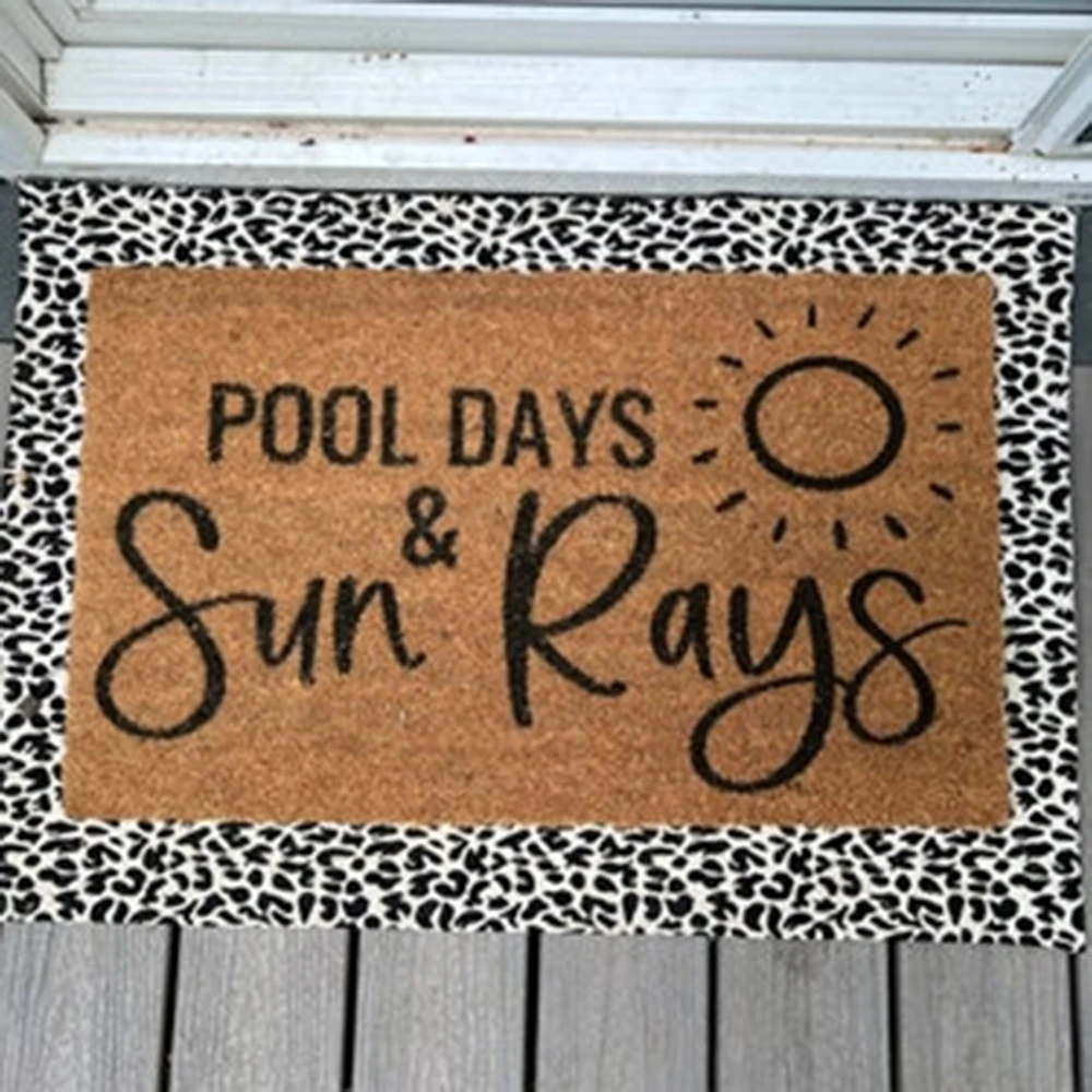 Custom Entrance Doormat Non-slip Home Floor Mat Entryway Decor Pool Days Text Printed Mat Daily Use Seasonal Gift Rug
Custom Entrance Doormat Non-slip Home Floor Mat Entryway Decor Pool Days Text Printed Mat Daily Use Seasonal Gift Rug