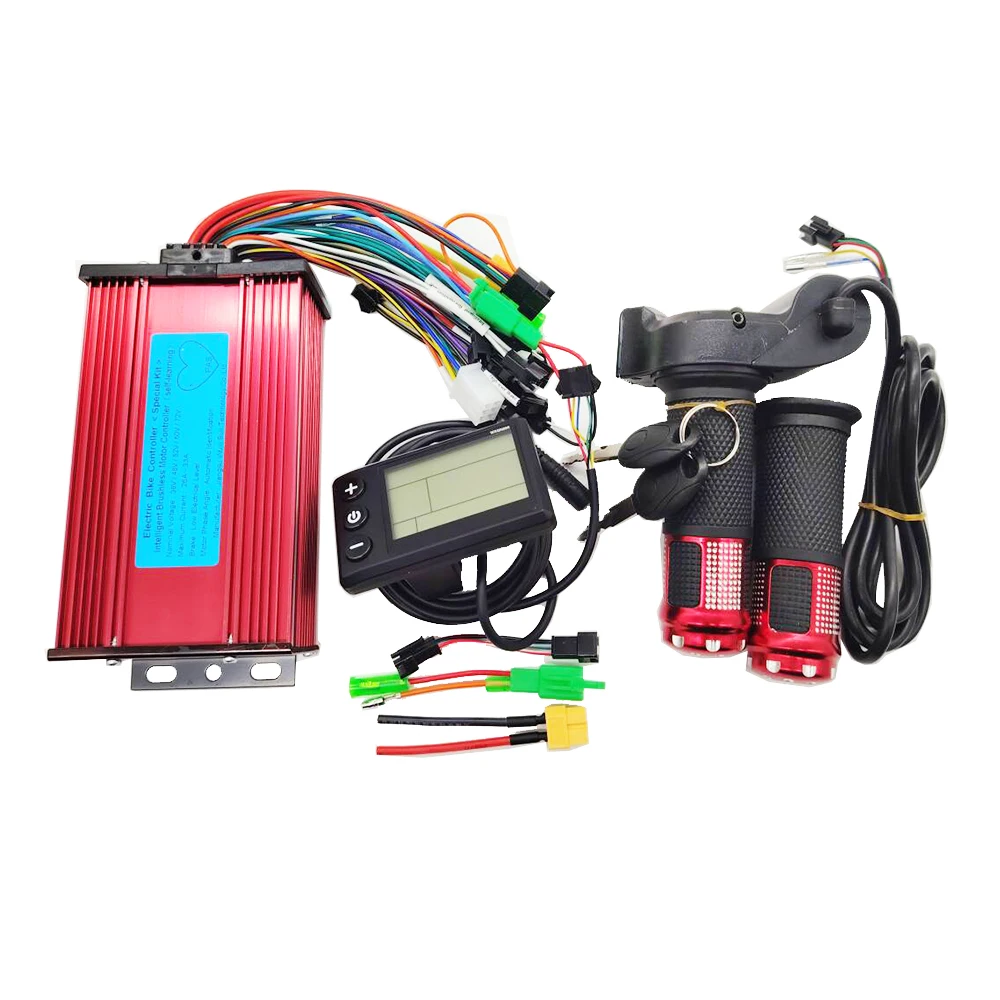 Electric Bike Escooter Brushless Controller 500W-1000W with LCD Display Throttle for DC Motor 36V 48V 660V 72V
Electric Bike Escooter Brushless Controller 500W-1000W with LCD Display Throttle for DC Motor 36V 48V 660V 72V
