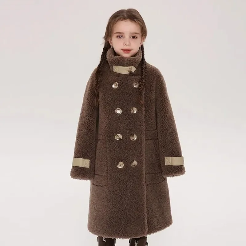 2024 Winter New Children's Lamb Fur Coat Girls Particle Wool Thickened Warm Coat Double-Breasted Jacket A4285
2024 Winter New Children's Lamb Fur Coat Girls Particle Wool Thickened Warm Coat Double-Breasted Jacket A4285
