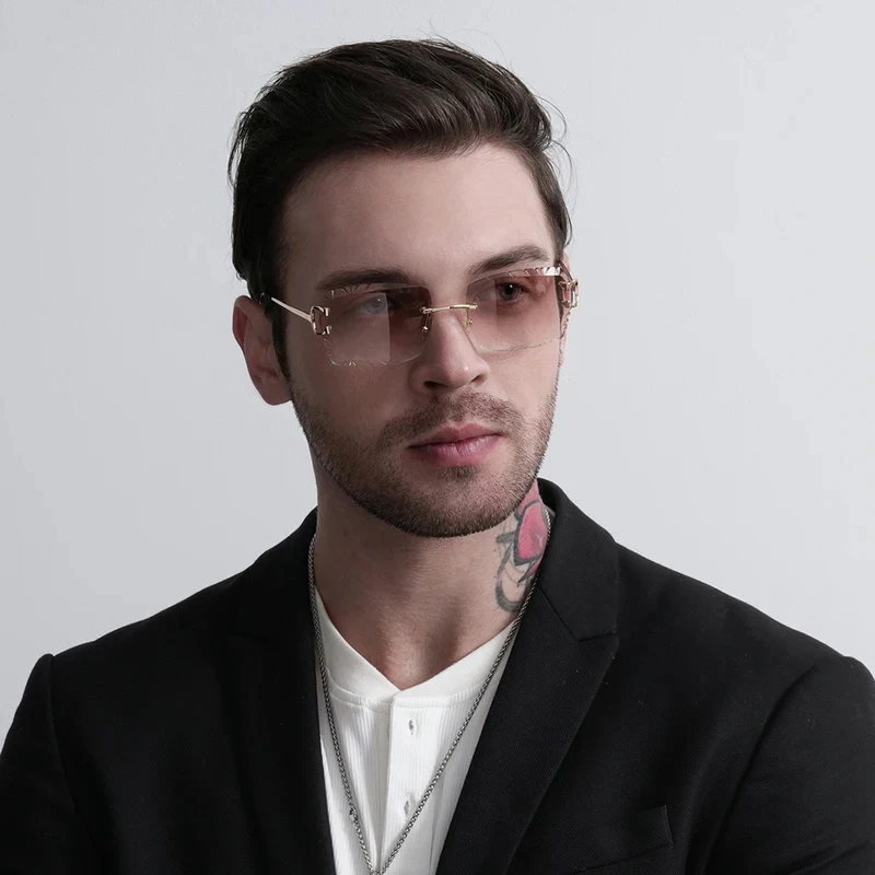 VAKA high quality rimless diamond cut nylon lens UV400 Sunglasses fashion square metal legs glasses for men women
VAKA high quality rimless diamond cut nylon lens UV400 Sunglasses fashion square metal legs glasses for men women