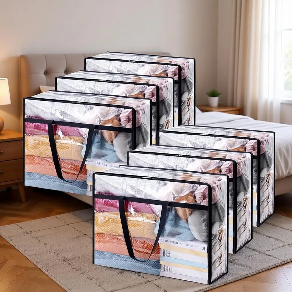Large 75L Clear Plastic Storage Bags for Blankets, Comforters, Bedding, and Pillows - Ideal for Moving and Closet Organization
Large 75L Clear Plastic Storage Bags for Blankets, Comforters, Bedding, and Pillows - Ideal for Moving and Closet Organization