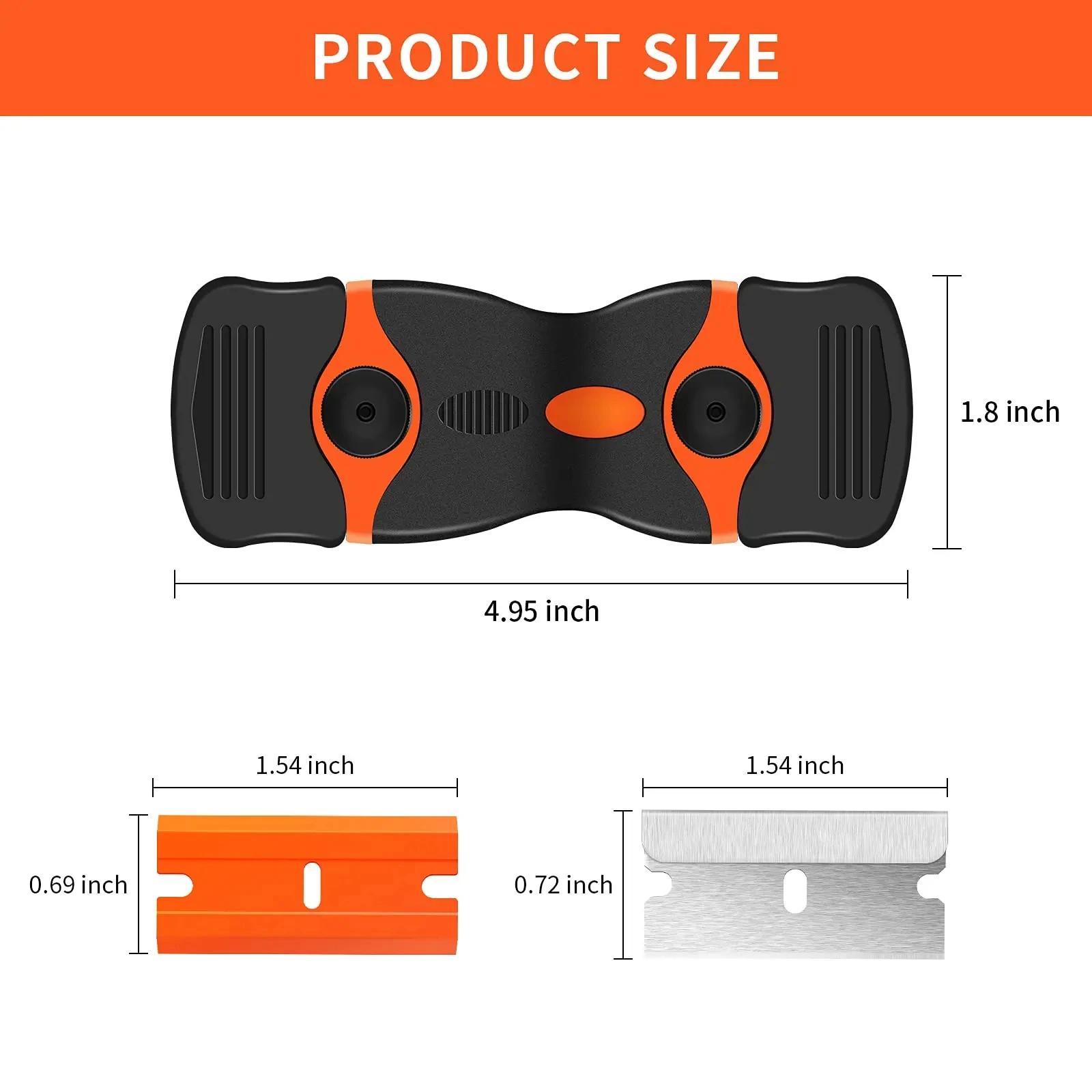 Multi-Functional Razor Scraper Tool Kit No-Scratch Blade Remover for Stickers Paint Decals Adhesives on Auto Windows Glass
Multi-Functional Razor Scraper Tool Kit No-Scratch Blade Remover for Stickers Paint Decals Adhesives on Auto Windows Glass