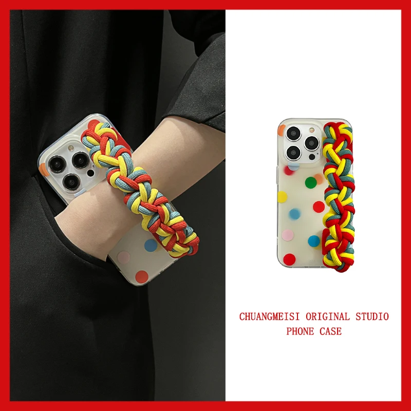 Красочный ремешок в горошек для Apple 15pro, чехол для телефона iphone14promax Creative 13promax14pro, устойчивый к сколам 15pro через плечо
Красочный ремешок в горошек для Apple 15pro, чехол для телефона iphone14promax Creative 13promax14pro, устойчивый к сколам 15pro через плечо