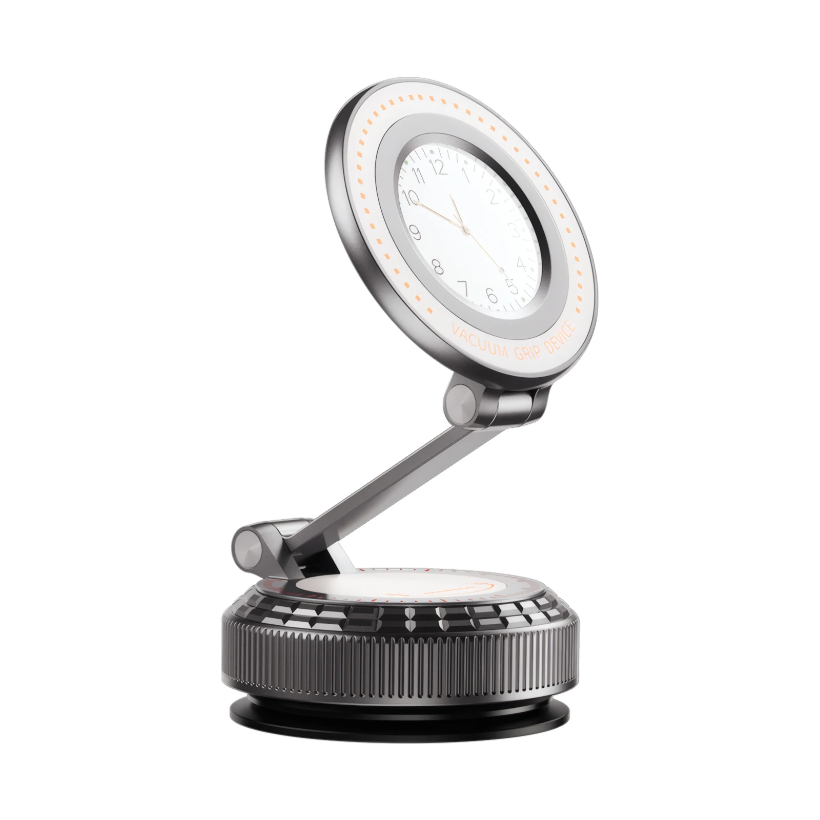 2-in-1 Magnetic Car Phone Holder with Clock Strong Magnet Vacuum Suction Cup Mount 360° Rotation Foldable Bracket for Smartphone
2-in-1 Magnetic Car Phone Holder with Clock Strong Magnet Vacuum Suction Cup Mount 360° Rotation Foldable Bracket for Smartphone