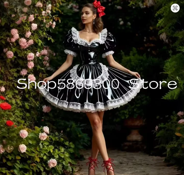 Cosplay Maid Prom Dress Shiny Black And White Short Evening Party Dress Puff Sleeves Masquerade Costume Customized
Cosplay Maid Prom Dress Shiny Black And White Short Evening Party Dress Puff Sleeves Masquerade Costume Customized