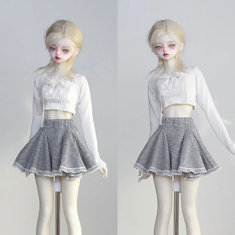 1/4 Bjd Doll Clothes Sweet Low Collar Slim White Short Top High Waist Grey Lace Pleated Skirt 1/3 Bjd Accessories Handmade Gift
1/4 Bjd Doll Clothes Sweet Low Collar Slim White Short Top High Waist Grey Lace Pleated Skirt 1/3 Bjd Accessories Handmade Gift