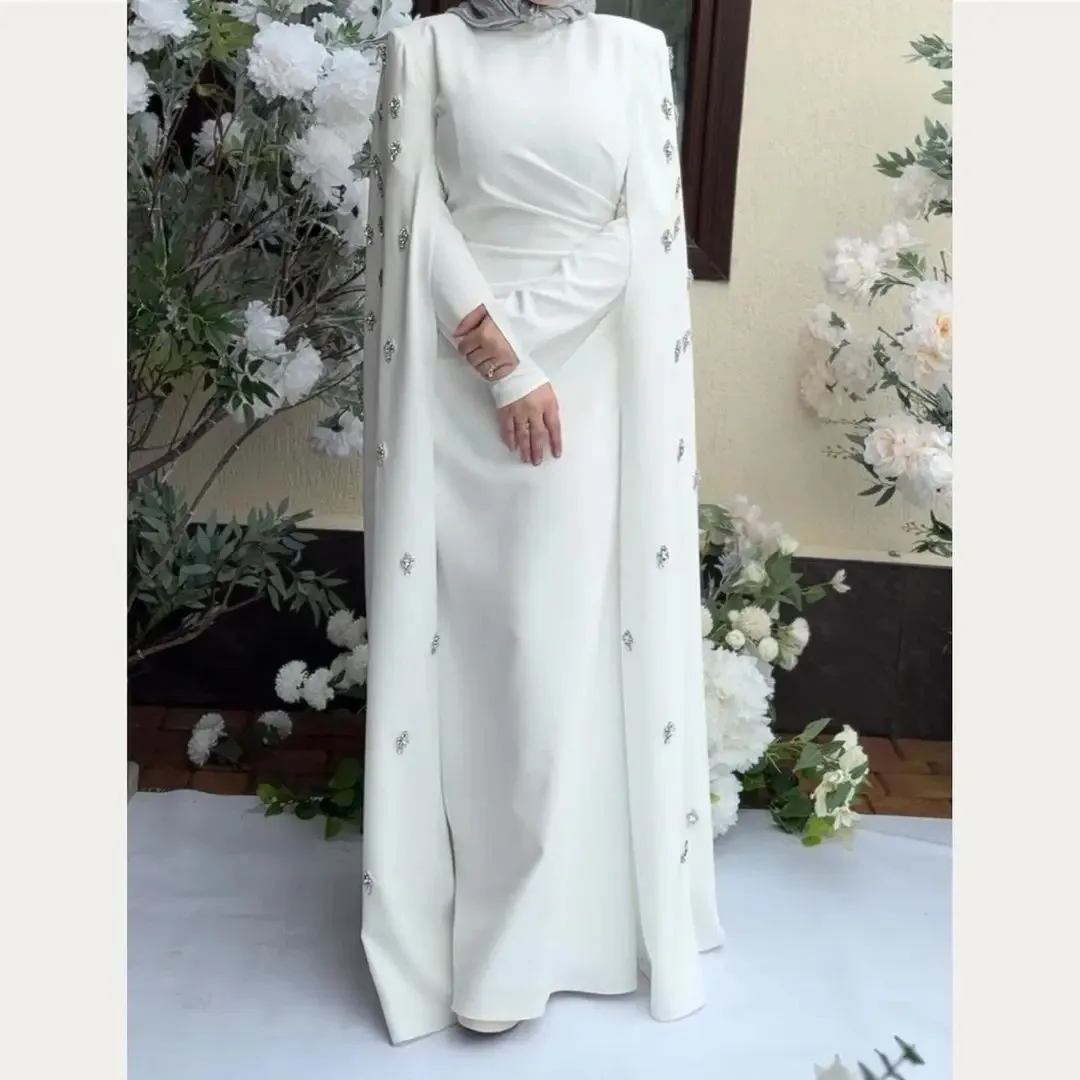 Elegant Long Sleeves Prom Dresses O-Neck Crysatls Floor Length Party Dresses Back Zipper Evening Dresses
Elegant Long Sleeves Prom Dresses O-Neck Crysatls Floor Length Party Dresses Back Zipper Evening Dresses