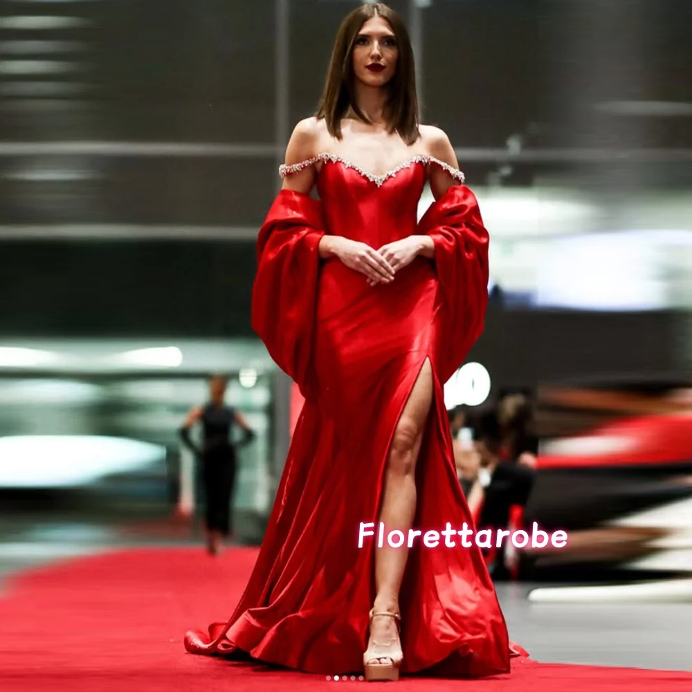 Women's Off The Shoulder Luxury Beads Evening Dresses Mermaid Sexy Side Split Prom Gowns Formal Party Gloveless Vestidos De Ga
Women's Off The Shoulder Luxury Beads Evening Dresses Mermaid Sexy Side Split Prom Gowns Formal Party Gloveless Vestidos De Ga