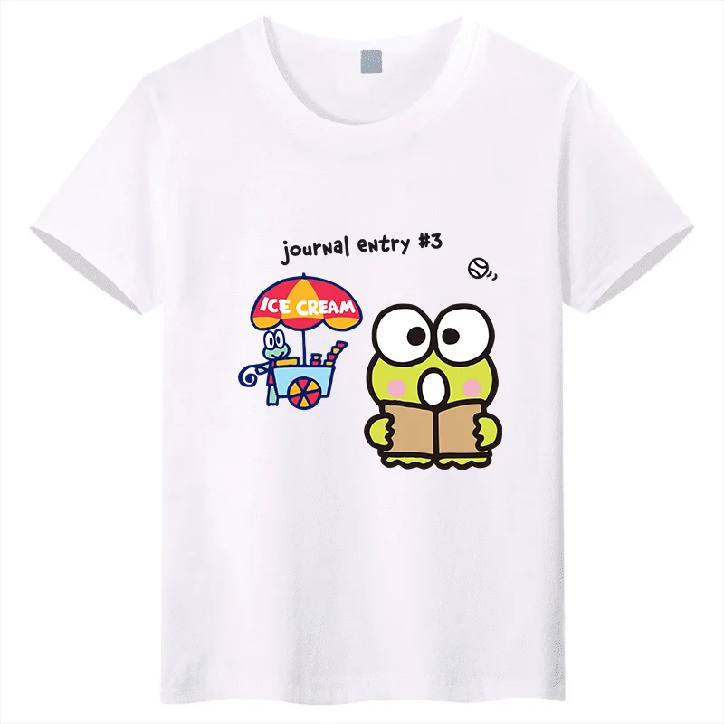 Новая детская футболка с мультяшным принтом Keroppi Frog Diary Ice Cream, красочная повседневная футболка с коротким рукавом из чистого хлопка, топ для родителей и детей 2026
Новая детская футболка с мультяшным принтом Keroppi Frog Diary Ice Cream, красочная повседневная футболка с коротким рукавом из чистого хлопка, топ для родителей и детей 2026