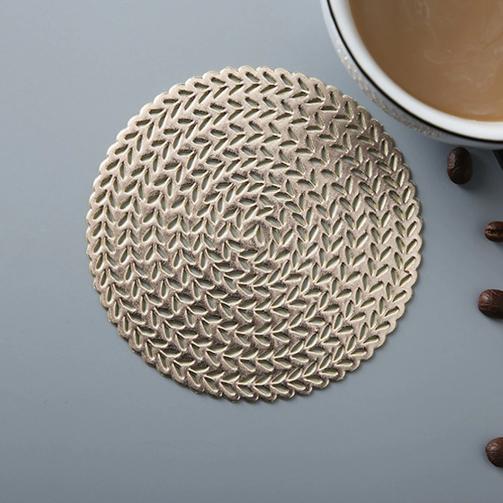 6 Pcs PVC Hollow Coasters Heat Insulation Coffee Cup Placemat Dinner Mats Table Protection Elegant Design Wheat Pattern
6 Pcs PVC Hollow Coasters Heat Insulation Coffee Cup Placemat Dinner Mats Table Protection Elegant Design Wheat Pattern
