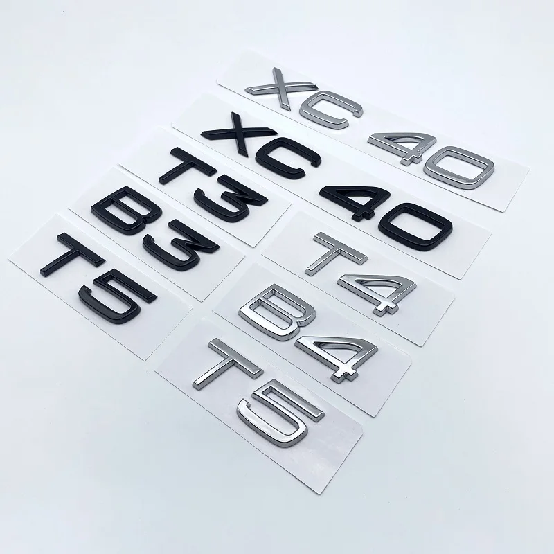 3D Letters Chrome Black Emblem Rear Trunk Badge Decals for Volvo XC40 T3 T4 T5 B3 B4 Car Styling Stickers Accessories
3D Letters Chrome Black Emblem Rear Trunk Badge Decals for Volvo XC40 T3 T4 T5 B3 B4 Car Styling Stickers Accessories