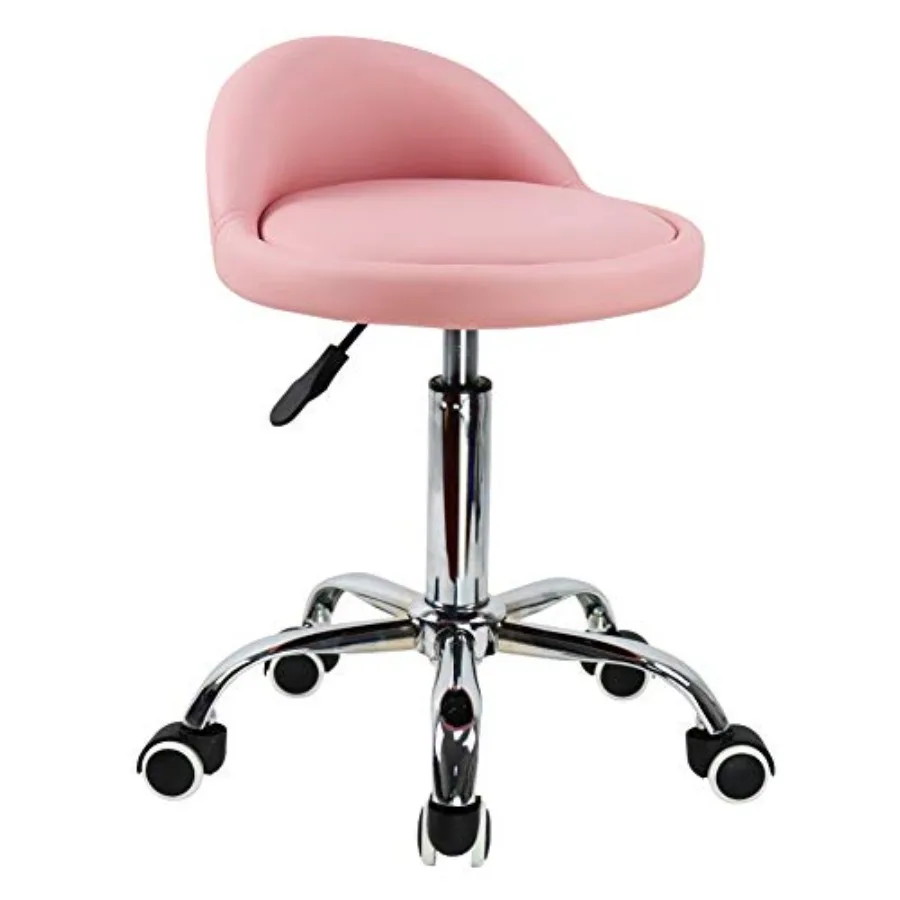 PU Leather Round Rolling Stool with Back Rest Height Adjustable Swivel Drafting Work SPA Task Chair with Wheels Pink
PU Leather Round Rolling Stool with Back Rest Height Adjustable Swivel Drafting Work SPA Task Chair with Wheels Pink