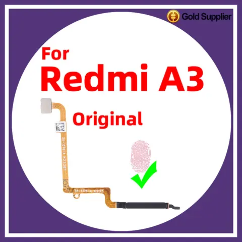 Xiaomi redmi için orijinal A3 parmak izi sensörü ev dönüş anahtar menü güç düğmesi Flex şerit kablo
