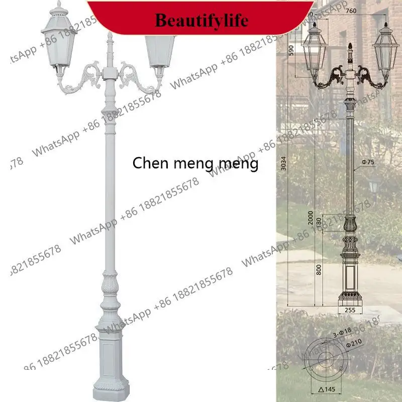 G153 Double head retro European garden light precision casting LED outdoor lighting garden street runway outdoor
G153 Double head retro European garden light precision casting LED outdoor lighting garden street runway outdoor