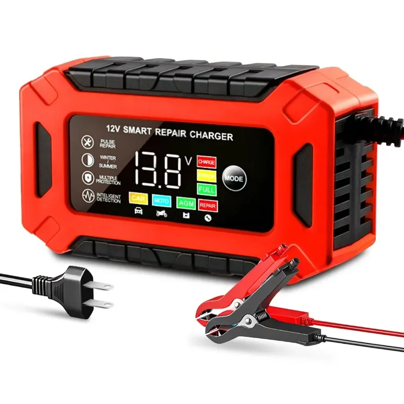 12V/6A Portable Battery Charger for Automotive & Motorcycle Multi-Vehicle Automatic Maintenance Tool
12V/6A Portable Battery Charger for Automotive & Motorcycle Multi-Vehicle Automatic Maintenance Tool
