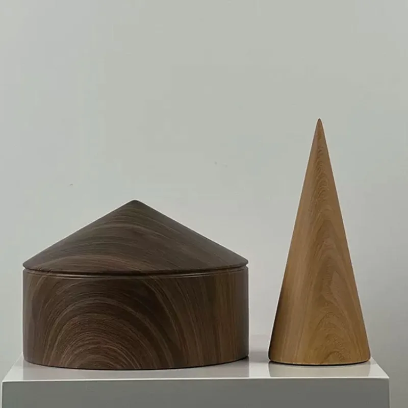 Modern minimalist design wood grain cone geometric ornaments, model room sales living room study soft decoration
Modern minimalist design wood grain cone geometric ornaments, model room sales living room study soft decoration