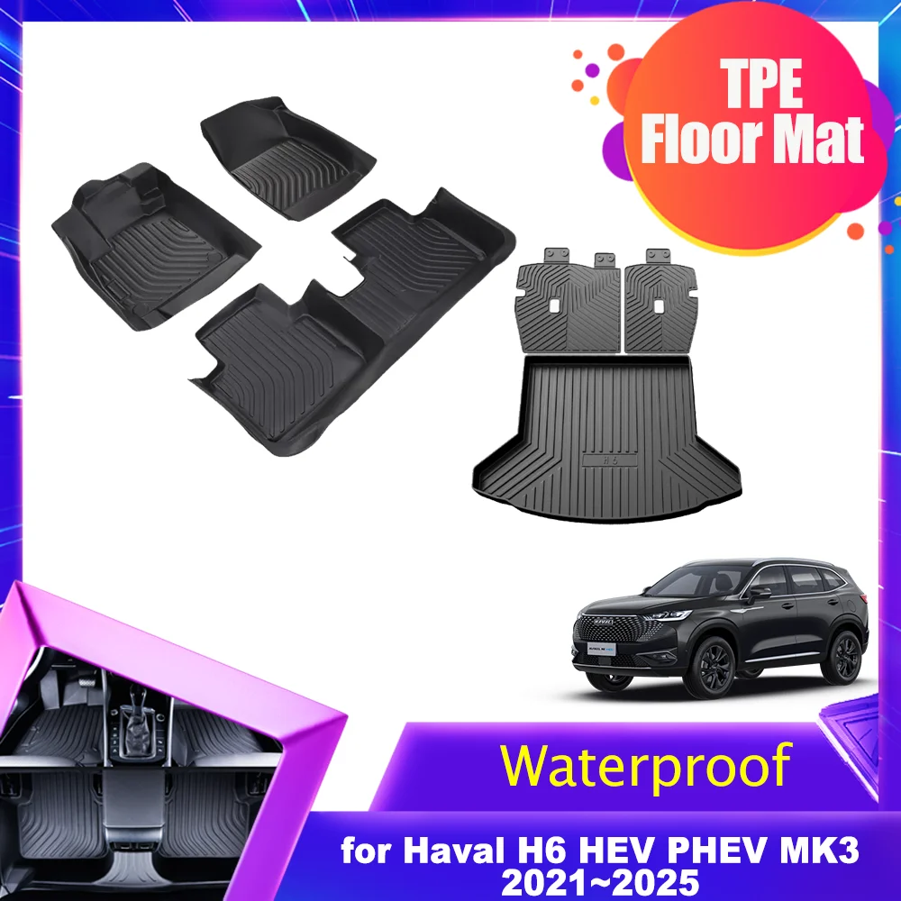 Car Floor Mat for Haval H6 HEV PHEV MK3 2021~2025 2022 2023 TPE Liner Trunk Pad Waterproof Non-slip Seat Back Cushion Accessorie
Car Floor Mat for Haval H6 HEV PHEV MK3 2021~2025 2022 2023 TPE Liner Trunk Pad Waterproof Non-slip Seat Back Cushion Accessorie