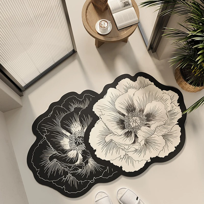 Bathroom Floor Mat Water-absorbing Non-slip Dirt-resistant Carpet Flower Diatom Mud Special-shaped Rug Door Home Decoration Mats
Bathroom Floor Mat Water-absorbing Non-slip Dirt-resistant Carpet Flower Diatom Mud Special-shaped Rug Door Home Decoration Mats