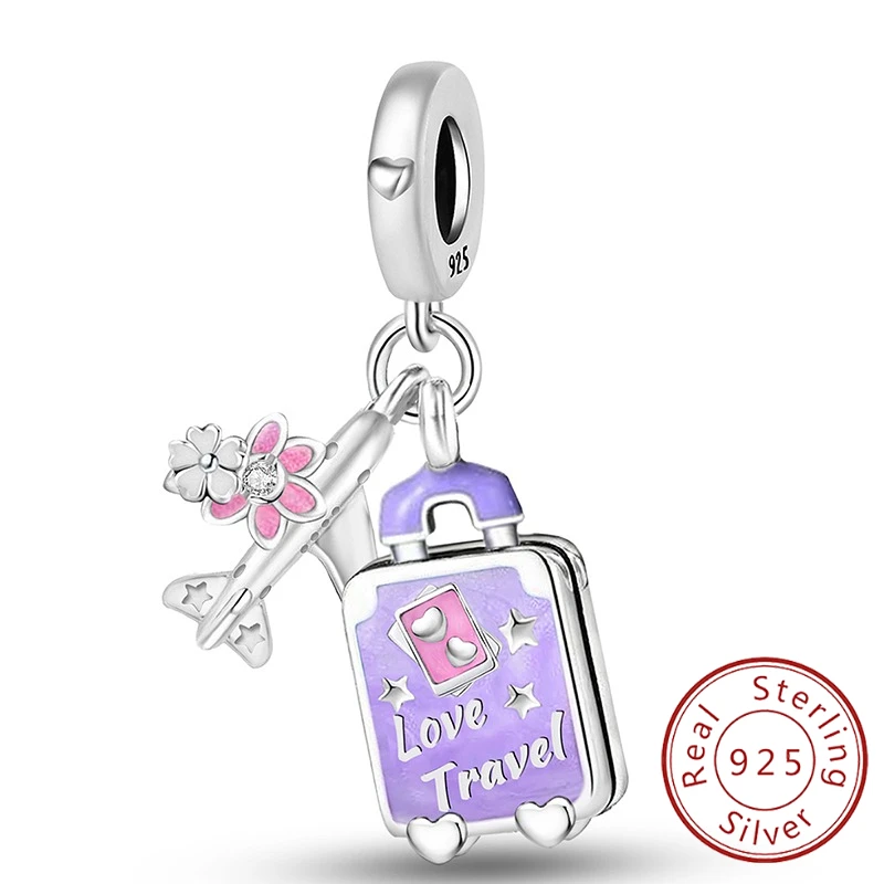 925 Sterling Silver Flower Suitcase Four Leaf Clover Turtle Charms Beads fit for Original Pan Bracelets DIY Fine Jewelry Gift
925 Sterling Silver Flower Suitcase Four Leaf Clover Turtle Charms Beads fit for Original Pan Bracelets DIY Fine Jewelry Gift