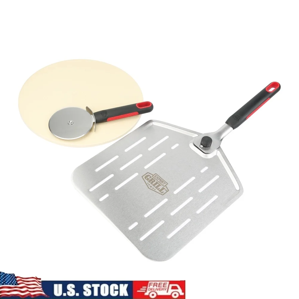 12 Inch Round Cordierite Pizza Stone Set with Peel Cutter Non-Stick Thermal Shock Resistant Baking Tools Homemade Pizza
12 Inch Round Cordierite Pizza Stone Set with Peel Cutter Non-Stick Thermal Shock Resistant Baking Tools Homemade Pizza