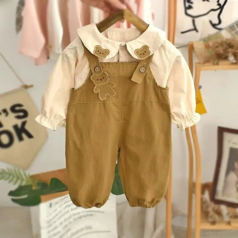 baby overalls set Spring and Autumn new style children's long sleeved shirt pants 2-piece set for boys and girls' clothing
baby overalls set Spring and Autumn new style children's long sleeved shirt pants 2-piece set for boys and girls' clothing