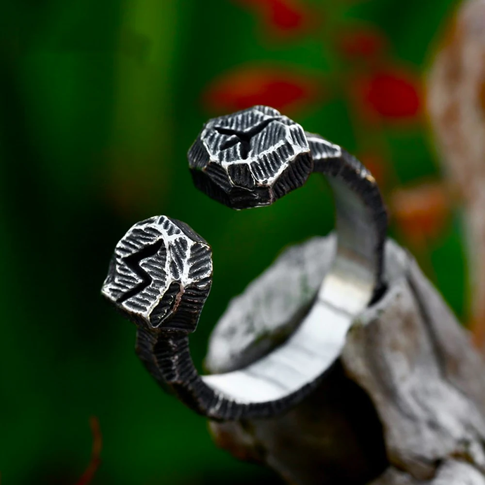 Vintage Viking Rune Rings for Men Women Punk Hip Hop Simple 316L Stainless Steel Ring Fashion Amulet Jewelry Gift Wholesale
Vintage Viking Rune Rings for Men Women Punk Hip Hop Simple 316L Stainless Steel Ring Fashion Amulet Jewelry Gift Wholesale