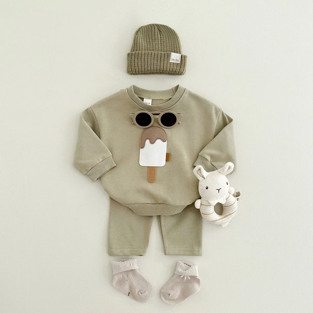 New Autumn Baby Boys Girls Clothing Set Toddler Casual Cotton Home Wear Ice Cream 2PCS Set Long- Sleeved Pants Children's Suits
New Autumn Baby Boys Girls Clothing Set Toddler Casual Cotton Home Wear Ice Cream 2PCS Set Long- Sleeved Pants Children's Suits