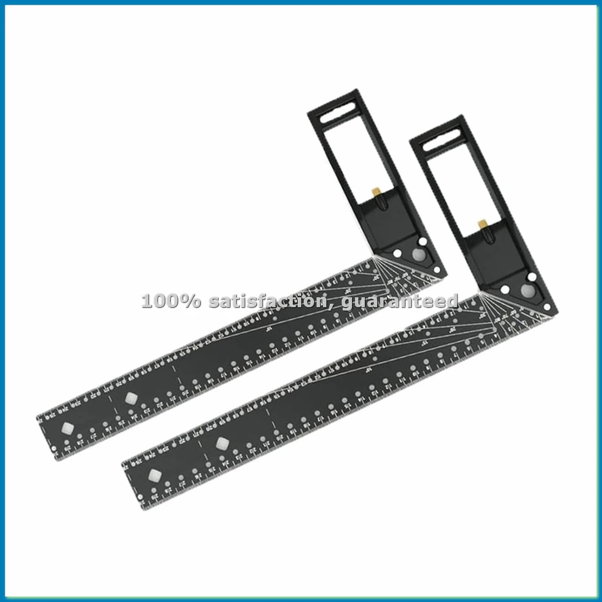 2pcs Woodworking Square Ruler for Precise Measuring,Square Ruler for 45/90 Degree Multifunctional Gauge Angle Ruler-AC17