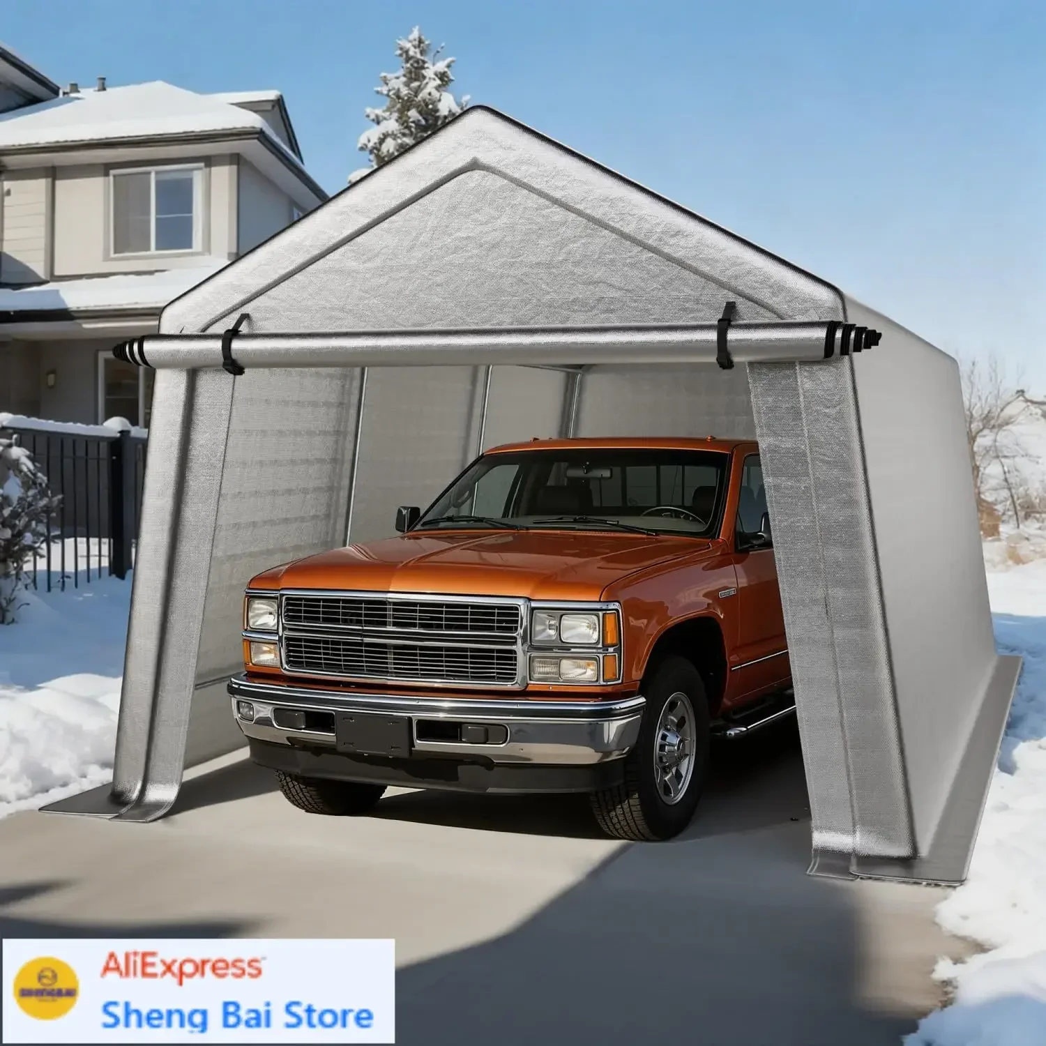 Бестселлер: Навес для автомобиля 10 x 15 футов, переносной сарай с водонепроницаемым тентом из полиэтилена 220 г/м², рулонная дверь на молнии и вентиляционное окно, устойчивый к непогоде
Бестселлер: Навес для автомобиля 10 x 15 футов, переносной сарай с водонепроницаемым тентом из полиэтилена 220 г/м², рулонная дверь на молнии и вентиляционное окно, устойчивый к непогоде