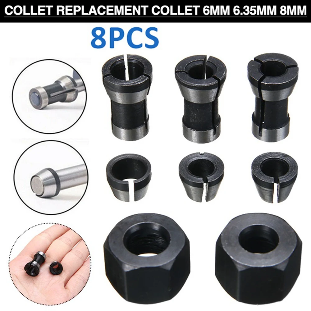 Набор высокоточных адаптерных цанг M45K-8Pcs (6 мм/6,35 мм/8 мм) для гравировальных и фрезерных станков, резцов и фрез
Набор высокоточных адаптерных цанг M45K-8Pcs (6 мм/6,35 мм/8 мм) для гравировальных и фрезерных станков, резцов и фрез