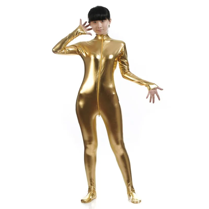 Fancy Dress Lady's Tights Shiny Spandex Catsuit Bodysuit For Woman men kids Jumpsuit front zipper to Hip
Fancy Dress Lady's Tights Shiny Spandex Catsuit Bodysuit For Woman men kids Jumpsuit front zipper to Hip