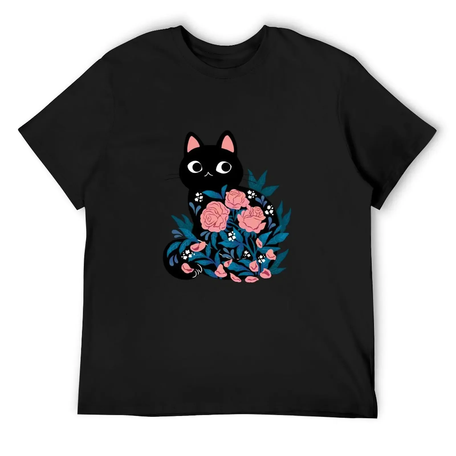 Black cat in Prink Roses T-Shirt boys whites heavyweights cheap stuff men workout shirt
Black cat in Prink Roses T-Shirt boys whites heavyweights cheap stuff men workout shirt