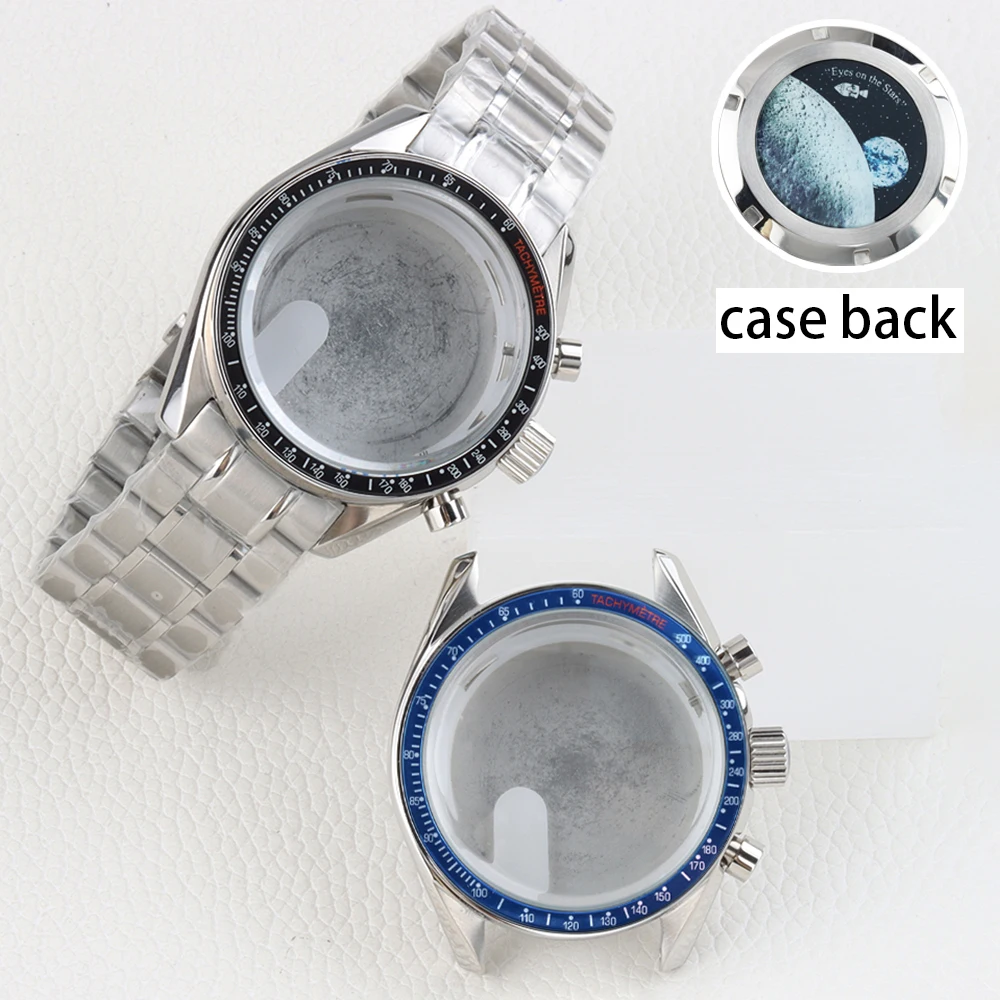 Multifunctional VK63 Case 40MM Men's Watch Case For VK63 Quartz Movement Fit SPEED MASTER Chronograph Solid Steel Case Strap
Multifunctional VK63 Case 40MM Men's Watch Case For VK63 Quartz Movement Fit SPEED MASTER Chronograph Solid Steel Case Strap
