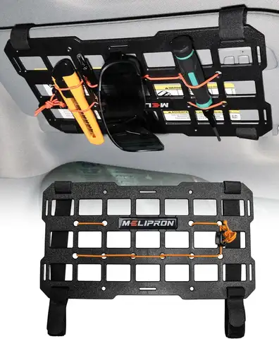 Universal Vehicle Molle Panel for Car Visor Organizer, Tactical Gear EDC Pouch