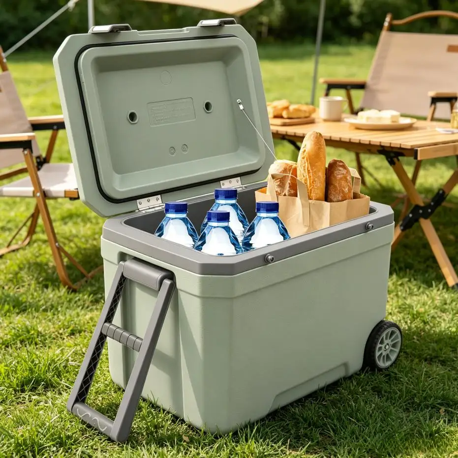 45L Cooler Box Wheelded Cooler with Wheels and Pull Handle Rolling Ice Chest for Camping Fishing Outdoor Tailgate 24H Cold Insulation Hot Food 1-3H Leakproof Odor Resistant Integrated Lock Drain Plug Cup Holder Hinged Lid PE PP Material Easy Clean Green
45L Cooler Box Wheelded Cooler with Wheels and Pull Handle Rolling Ice Chest for Camping Fishing Outdoor Tailgate 24H Cold Insulation Hot Food 1-3H Leakproof Odor Resistant Integrated Lock Drain Plug Cup Holder Hinged Lid PE PP Material Easy Clean Green