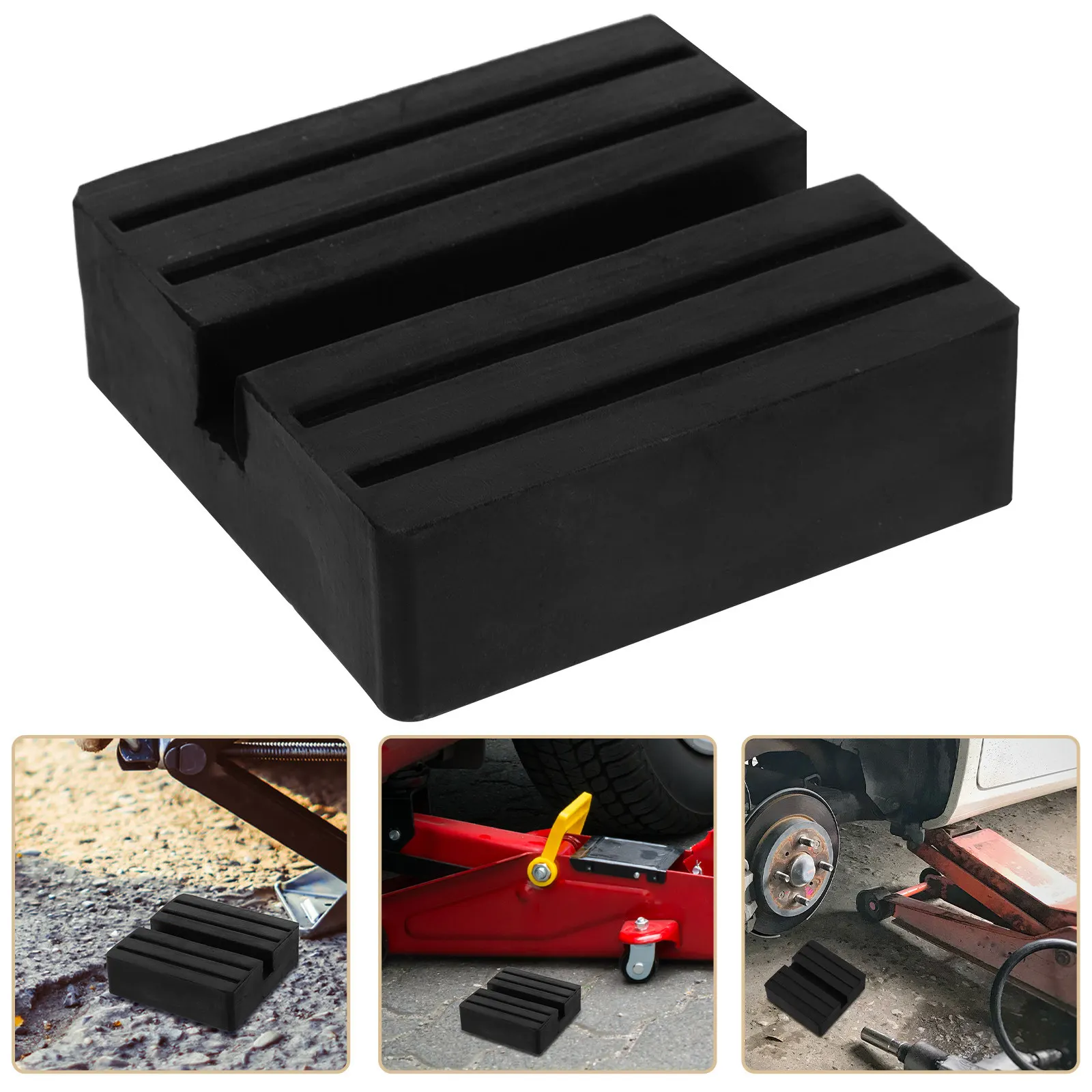 Universal Rubber Jack Pad Square Shape Heavy Duty Anti-Slip Adapter Block Car Lift Frame Rail Protector Support for Auto Truck
Universal Rubber Jack Pad Square Shape Heavy Duty Anti-Slip Adapter Block Car Lift Frame Rail Protector Support for Auto Truck