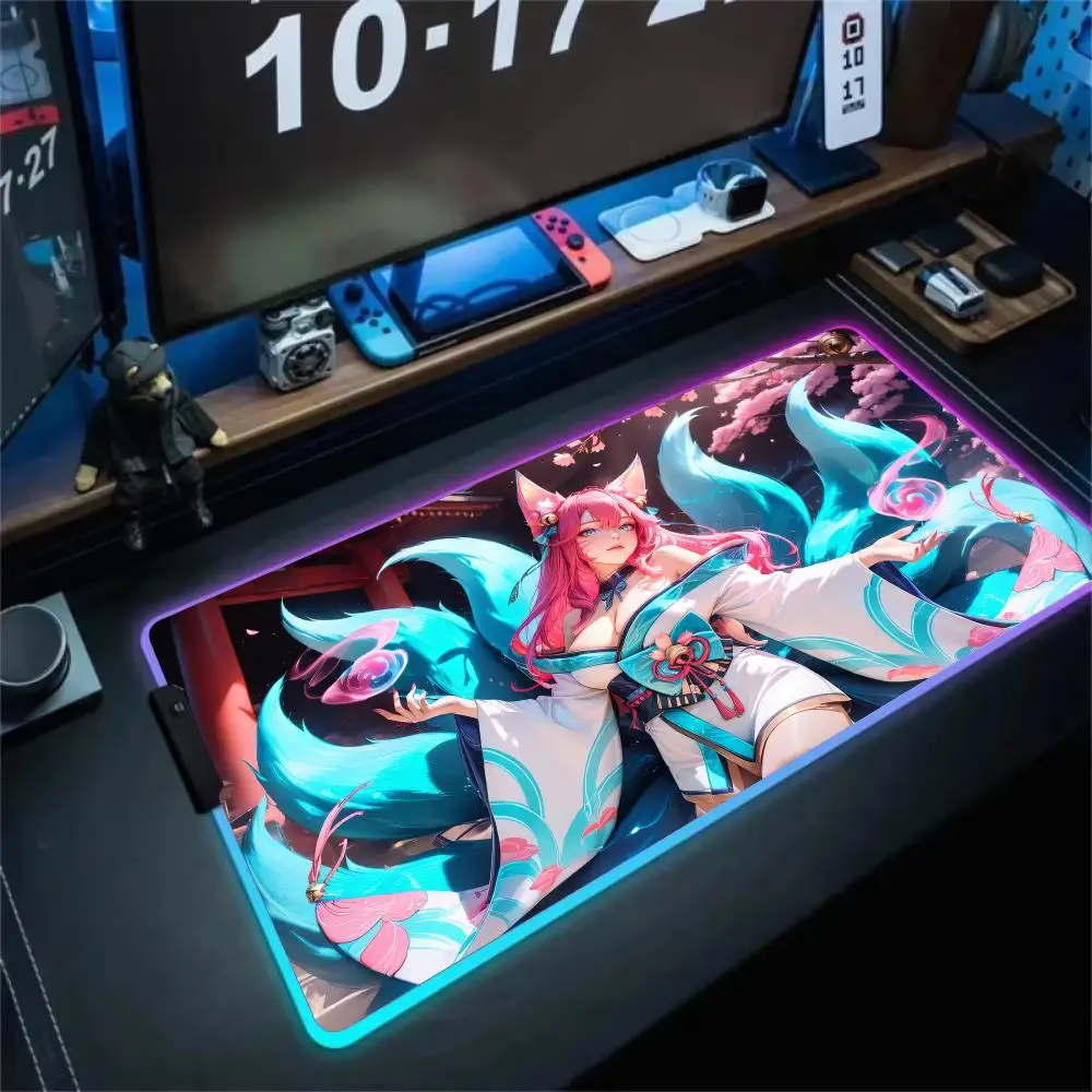 RGB Mouse pad Sexy cosplay clothing anime girl LED glow gaming mats desk mat rubber anti-slip Game keypad expansion mousepad
RGB Mouse pad Sexy cosplay clothing anime girl LED glow gaming mats desk mat rubber anti-slip Game keypad expansion mousepad